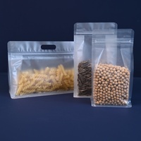 Emballage alimentaire en mylar givré personnalisé pochettes Ziplock à huit joints latéraux sac à fermeture éclair mat gousset pochette debout pour chips, snack et noix