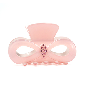 Phụ Nữ Ưa Thích Màu Hồng Nhựa Kim Cương Tóc Claw Clips Phụ Nữ Thời Trang Pha Lê Rhinestone Nhỏ Tóc Claws Bướm Tóc Kẹp Hàm Clip - Product Image 6
