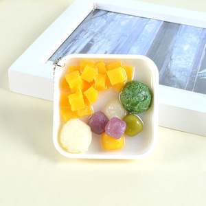 เครื่องดื่มจำลอง, ลูกบัวเผือก, ของหวาน, เยลลี่หญ้า, นมสองชั้น, สาคูมะม่วงส้มโอ, ขนมปรุงแต่งรส, จี้ห้อยคอ, พวงกุญแจ - Product Image 4