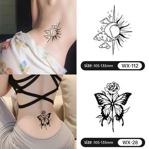 Moda desechable semipermanente impermeable a prueba de sudor cuerpo <span class=keywords><strong>tatuaje</strong></span> pegatinas jugo de hierbas característica temporal para hombres y mujeres - Product Image 5