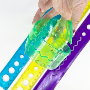 Reglas Transparentes de Plástico con Centímetros, Milímetros y Pulgadas, Reglas Transparentes de Colores Surtidos para Niños de Escuela - Product Image 6