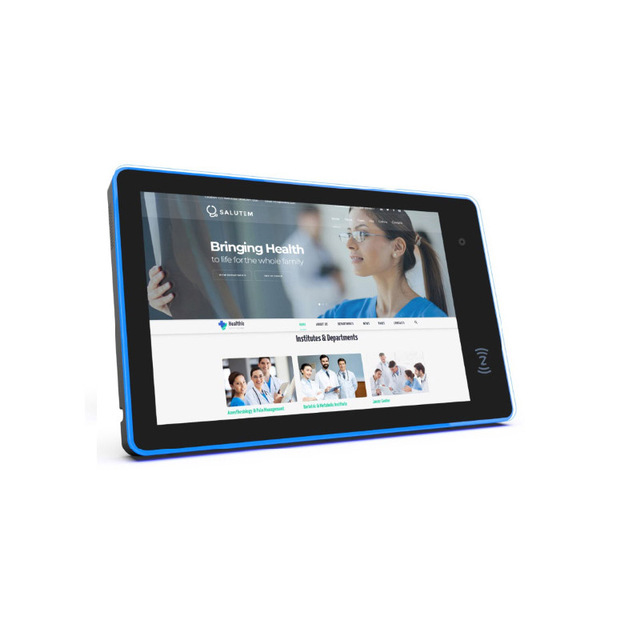 Oem Android 10 Inch Tablet Poe Slim Android Tablet Meeting Room With Camera and Led Light Bar