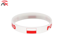 Bracelets en silicone élastique de haute qualité, de différentes couleurs, avec drapeau d'Haïti, en promotion, pour cadeaux