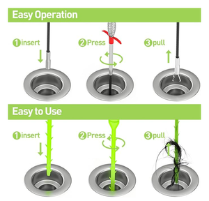 Outil de préhension flexible avec 4 griffes et <span class=keywords><strong>tuyau</strong></span> pliable pour le débouchage des drains, des toilettes, des éviers de cuisine à domicile - Product Image 3