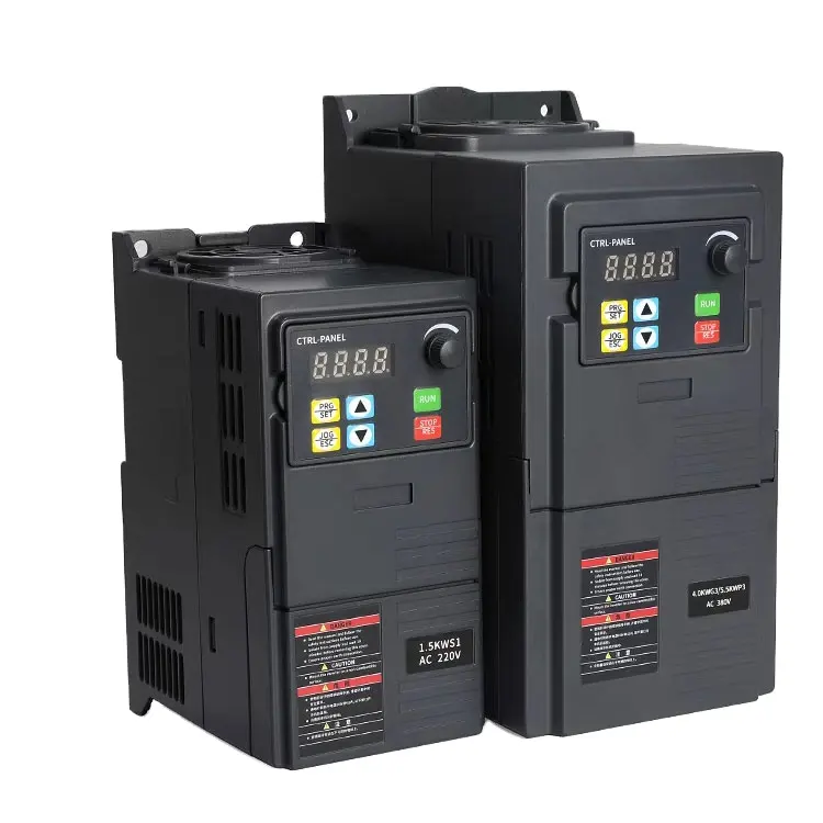Intelligent Cheap 380V 3 Phase 2HP 1HP 0.4KW 2.2KW Variable Frequency Drive 220v Single Phase Input For Solar Motor Drive