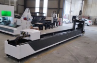 Mesin Pemotong Pipa Laser Fiber 3-Axis 1500W CNC Guangjie GJ-6012 Baru dengan Motor Servo HCFA, Harga Kompetitif, Mendukung PLT