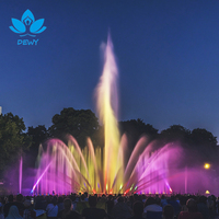 Fontaine d'eau dansante en acier inoxydable avec jets LED RGB et éclairage synchronisé pour Plazaozzles – Plus de 20 ans d'expérience