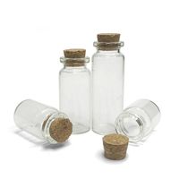 Mini-bouteilles de 30 mm de large avec bouchons en liège, bouteilles en verre pour messages, flacons, pots à pudding en verre avec bouchon en liège, bouchons de bouteilles en verre