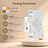 Disjoncteur intelligent MOES Tuya Zigbee 63A avec réglage de seuil d'alarme, moniteur d'électricité V0, ignifuge, contrôle par application Alexa E544