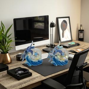 Ornement de bureau personnalisé tortue de mer, boule de neige, globe aquatique, figurine artisanale en résine, cadeau souvenir, boule de cristal - Product Image 5
