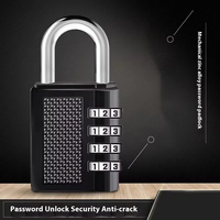 Cadenas de Sécurité Anti-Intempéries à Code 4 Chiffres, Cadenas à Combinaison en Alliage de Zinc