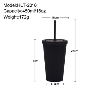 Vaso Personalizado de 16 oz Multicolor para Mujer, Vaso de Plástico Esmerilado de Doble Capa con Pajita y Tapa para Café, Vaso Sublimable - Product Image 6