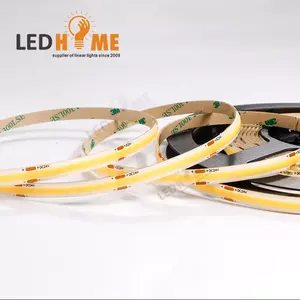 12V 24V Controlador Conector Led Flexível 10M 2700K 3000K Branco Quente Cob Led Strip Light Dc Para Home Bedroom