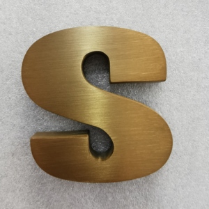Custom Outdoor Brass <strong>Fabricated</strong> <strong>Letter</strong> Sign Architectural Signs Metal Channel <strong>Letter</strong> - Product Image 5