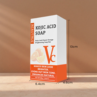 Barra de Baño Natural Hecha a Mano para Limpieza Corporal Completa con Ácido de Cúrcuma, Naranja Dulce, Papaya y Limón, Iluminadora, Venta al por Mayor para Proveedores