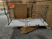 Meja lipat pernikahan Hotel plastik, meja prasmanan lipat putih halus 180X75 cm