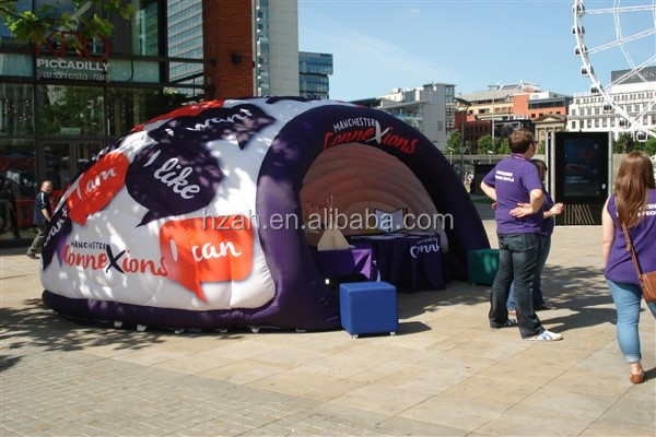 Carpa de cúpula de aire inflable grande luna cuadrada