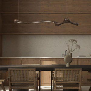 Candelabro creativo <span class=keywords><strong>de</strong></span> diseñador para restaurante, lámpara <span class=keywords><strong>de</strong></span> mesa <span class=keywords><strong>de</strong></span> comedor <span class=keywords><strong>de</strong></span> estilo Wabi-Sabi <span class=keywords><strong>de</strong></span> <span class=keywords><strong>madera</strong></span> natural, luz colgante <span class=keywords><strong>de</strong></span> <span class=keywords><strong>madera</strong></span> maciza - Product Image 2