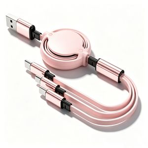 Câble USB rétractable vers Type-C avec fonction d'enroulement automatique pour téléphone portable - Product Image 3