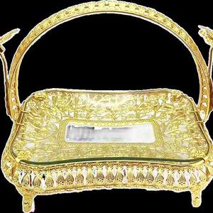 <span class=keywords><strong>Assiette</strong></span> de fruits européenne en vente directe du fabricant, vaisselle d'Asie centrale, <span class=keywords><strong>assiette</strong></span> de fruits de luxe en métal léger de 26x18cm pour usage domestique - Product Image 6