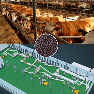 Cow Manure <strong>Compost</strong> Organic Fertilizer Granulation Automatic Organic <strong>Compost</strong> Fertilizer Production Line - Product Image 1