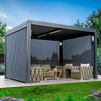 Pergola en aluminium à lames orientables motorisées, toit réglable, bioclimatique, imperméable, résistant au vent, jardin, terrasse
