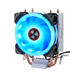 Özel en iyi bakır radyatör soğutucu bilgisayar kasası LED CPU soğutucu Fan hava ve sıvı için soğutma çantası masaüstü oyun kasası