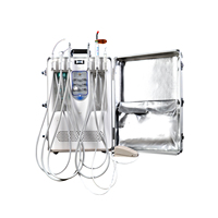 Chaise de dentiste multifonctionnelle CE, équipement clinique, turbine à air, unité d'aspiration mobile portable avec compresseur d'air