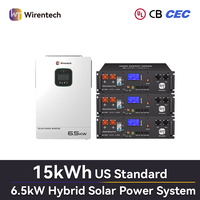Combo batterie rack 51,2 V 100 Ah et onduleur solaire 6500 W pour système de stockage d'énergie (ESS) résidentiel avec certifications UL, CE, CB, PSE, UN38.3