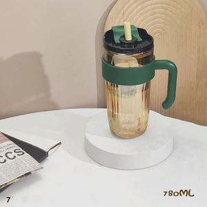 Nouvelle tasse en verre électroplaqué grande capacité 780 ml résistante aux hautes températures pour voiture et moto avec couvercle, idéale pour le café froid - Product Image 4