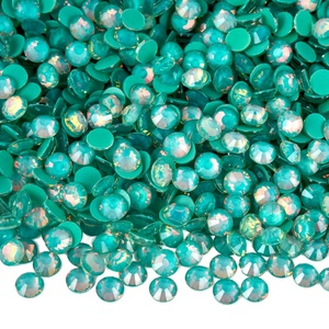 OLeeya Usine Vente en Gros Moka Opale Cristaux Ronds Verre Non Hotfix Strass Dos Plat Strass pour Accessoires de Vêtement - Product Image 4