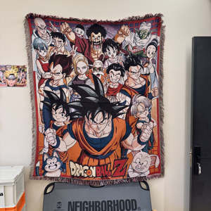 Nouvelle conception, couverture en polyester personnalisée, tapisserie tissée anime, jacquard, pour pique-nique, toutes saisons - Product Image 1