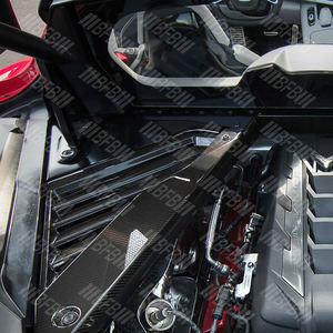Pour 2020-2024 Chevrolet <span class=keywords><strong>Corvette</strong></span> C8 couvercle de baie de moteur de remplacement en Fiber de carbone véritable état neuf - Product Image 6