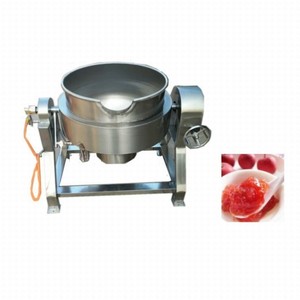 Industrial Double Jacketed Kettle Cooking Boiling Machine 50L Gas Cooking Tilting Kettle With <b>Stirrer</b> Hard Candy Jacket Pot - Product Image 3