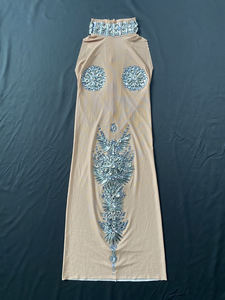 性感弹力透视水晶俱乐部派对迷你连衣裙女脱衣舞娘舞美舞台服装紧身水钻舞会礼服 - Product Image 5