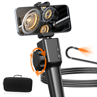 Caméra d'inspection industrielle endoscopique articulée bidirectionnelle à 180 degrés avec 8 LED, étanche IP67, pour voiture