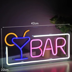 Luci sospese con barra di vetro al <span class=keywords><strong>Neon</strong></span> con pannello di sostegno a LED con garanzia IP65 luci d'atmosfera Decorative per esterni impermeabili - Product Image 2