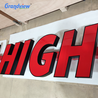 Bandes lumineuses LED 3D personnalisées en acrylique et aluminium pour hôtels, restaurants, entreprises, intérieur et extérieur, lettres lumineuses