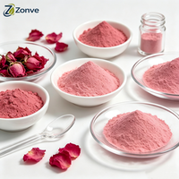 Poudre de pétales de rose séchés de qualité alimentaire et cosmétique, poudre de fleurs de rose rouge double en vrac, poudre de rose en gros, directement de l'usine