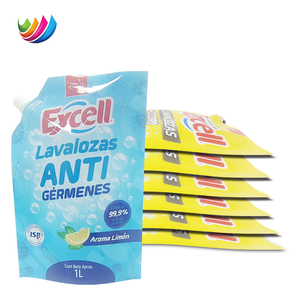 1L <span class=keywords><strong>richiudibile</strong></span> beccuccio stampato personalizzato Stand Up piatto sacchetto di imballaggio di plastica con manico beccuccio sacchetto - Product Image 6