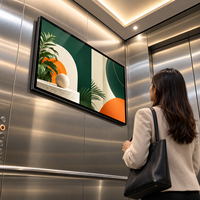 Écran d'affichage numérique mural Android 43 pouces, lecteur LCD non tactile avec animations et graphiques pour hall d'hôtel, centre commercial