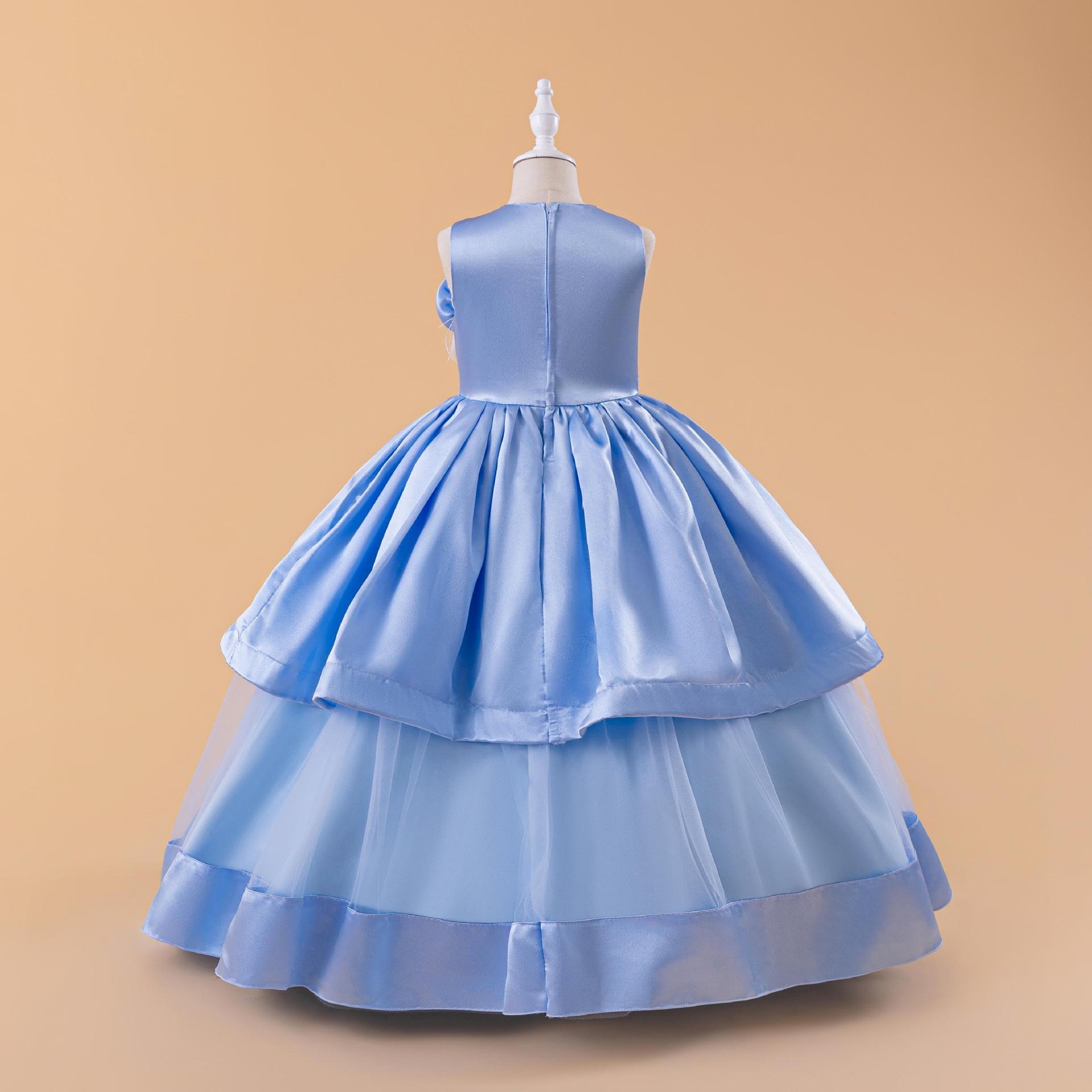 party dress for 12 year girl Girl's 4-12 Old Girls Knee-Length Ball Gown Silhouette Winter Holiday Print from Dhgate Girl's Dresses lightweight and breathable American Princess Girls Party Dress