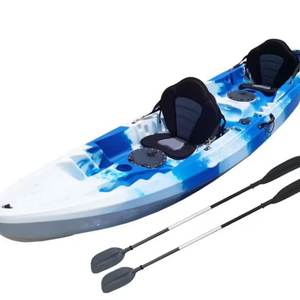 2人用カヌーカヤックRotomolded着座トップダブルシート釣り用 - Product Image 1