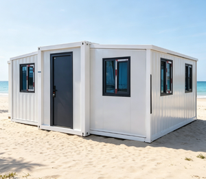 Casa Contenedor Expandible de 3 Secciones, Estructura Blanca, Prefabricada, Modular, de Instalación Rápida, Casa de Vacaciones <span class=keywords><strong>en</strong></span> <span class=keywords><strong>la</strong></span> <span class=keywords><strong>Playa</strong></span> - Product Image 1