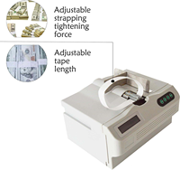 Machine à banderoleuse de ruban adhésif thermofusible 220V/110V, machine à attacher les billets de banque, machine à cerclage à induction intelligente