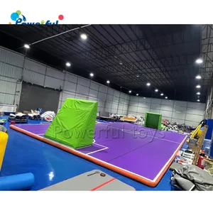 Thương mại Tùy chỉnh trong nhà chuyên nghiệp Trampoline công viên Kid NINJA CHIẾN BINH khóa học trở ngại không khí theo dõi thể dục dụng cụ Inflatable mat