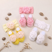 Set Ikat Rambut dan Kaus Kaki Bayi, Hiasan Bunga Besar yang Lucu, Set Bayi Serbaguna dan Nyaman