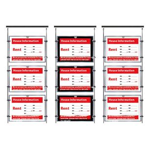 Caja de luz de cristal acrílico LED, tablero de exhibición de publicidad de tamaño A4, característica magnética luminosa para colgante de ventana de <span class=keywords><strong>agente</strong></span> <span class=keywords><strong>inmobiliario</strong></span> - Product Image 5