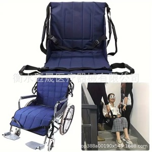 Almohadilla de transporte para silla de ruedas, tela Oxford, azul oscuro, talla única, para transferencia de pacientes y asistencia de elevación - Product Image 3
