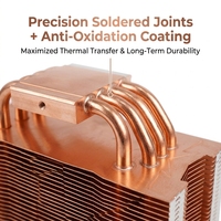 Radiateur CPU en cuivre et aluminium avec caloducs, haute performance 130-180W, refroidisseur pour PC de bureau, système de refroidissement pour ordinateur de jeu